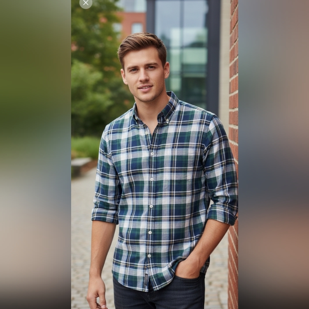 Brooks Brother 1818 Regent Non Iron‎ Stripe Cotton Button Down Shirt Size Large